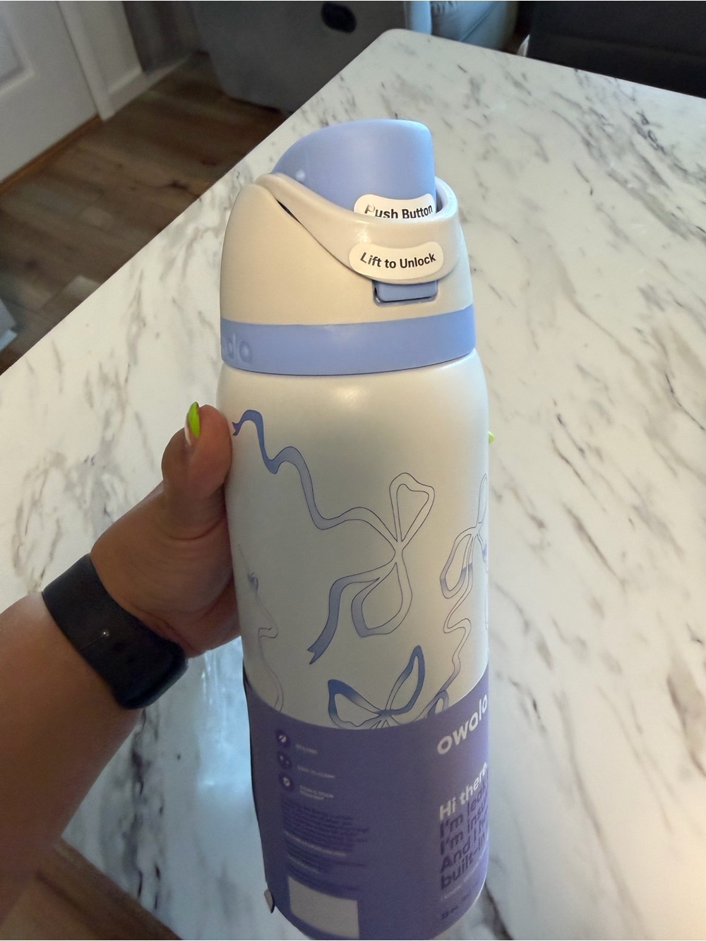 Owala blue ribbon